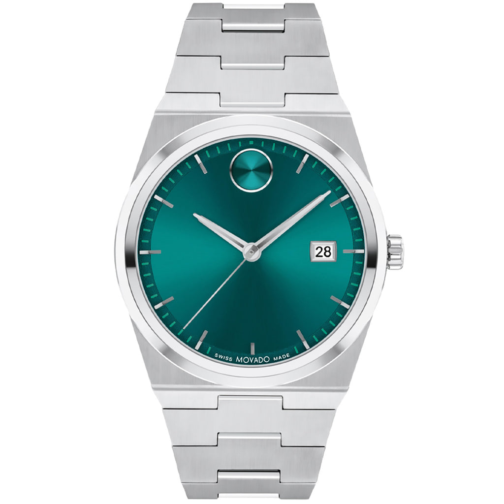 Movado - Bold Quest 40 mm Green Dial Link Bracelet - 3601222