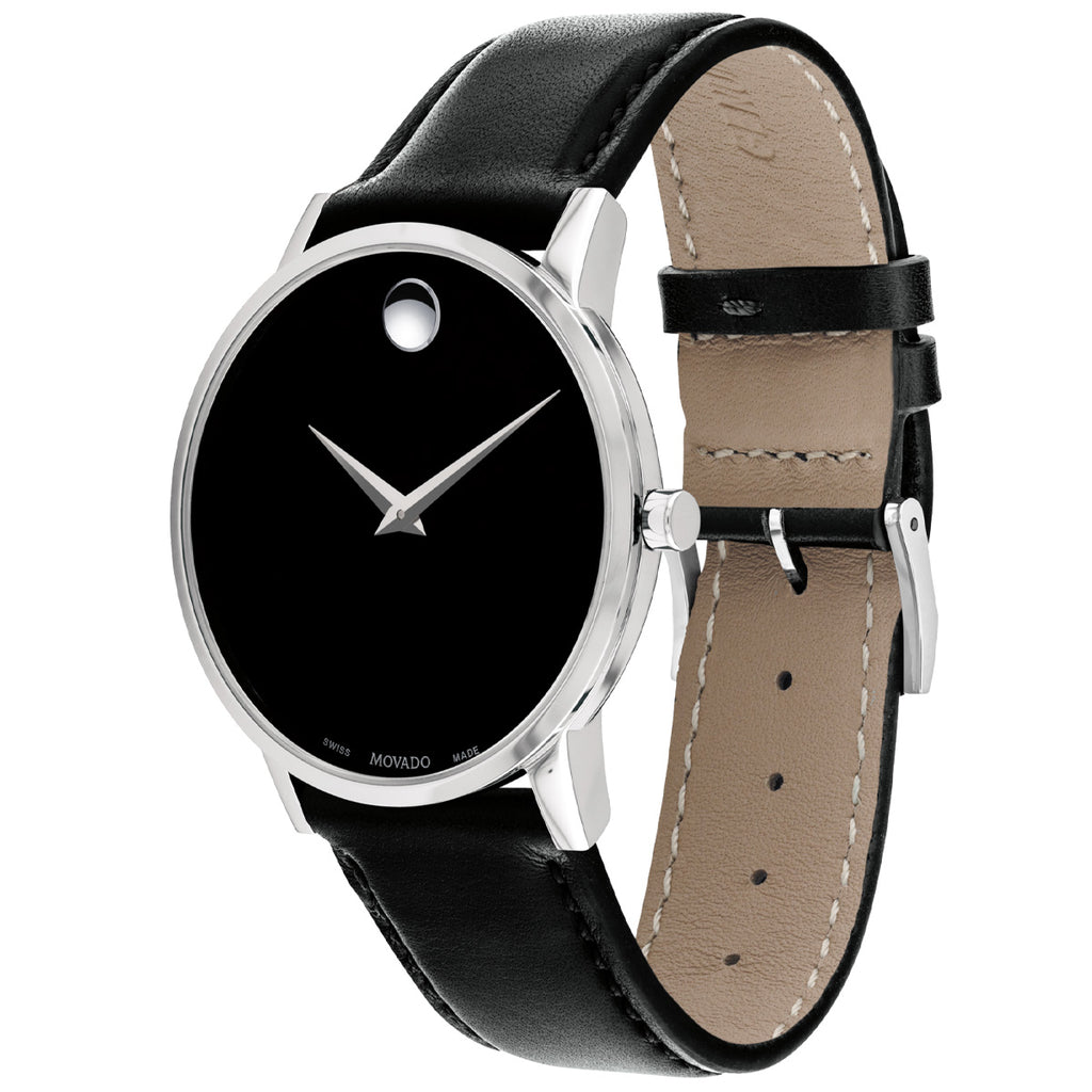 Movado - Museum Classic 40 mm Stainless Steel Leather Band - 0607269