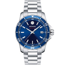 Load image into Gallery viewer, Movado - 800 Series 40 mm Steel Case &amp; Bracelet Blue Dial - 2600137