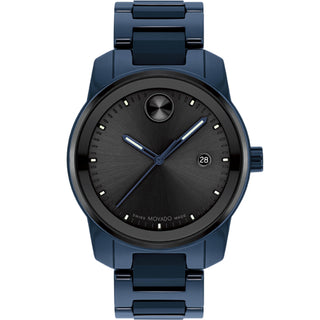 Movado - Bold Verso 42 mm Blue Ceramic & Black Ion-Plated Steel Case - 3600864