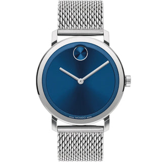Movado - Bold Evolution 40 mm Blue Dial Steel Mesh Bracelet - 3600901