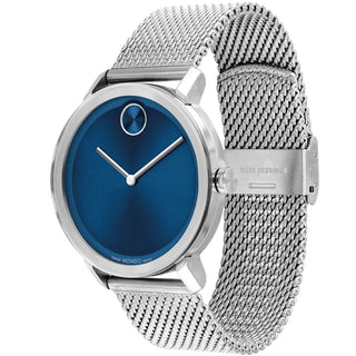 Movado - Bold Evolution 40 mm Blue Dial Steel Mesh Bracelet - 3600901