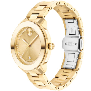 Movado - Bold Verso 38 mm Steel & Pale Yellow Gold Ion-Plated - 3600750