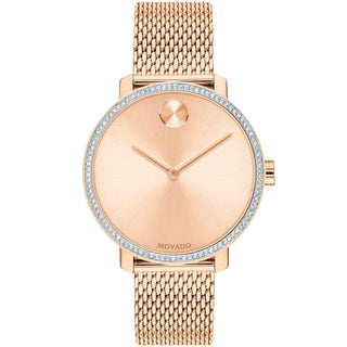 Movado - Bold Shimmer 34 mm Rose Gold PVD & Crystal 