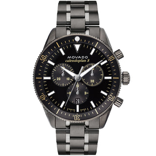 Movado - Heritage Calendoplan 42 mm Chronograph Grey Steel - 3650102
