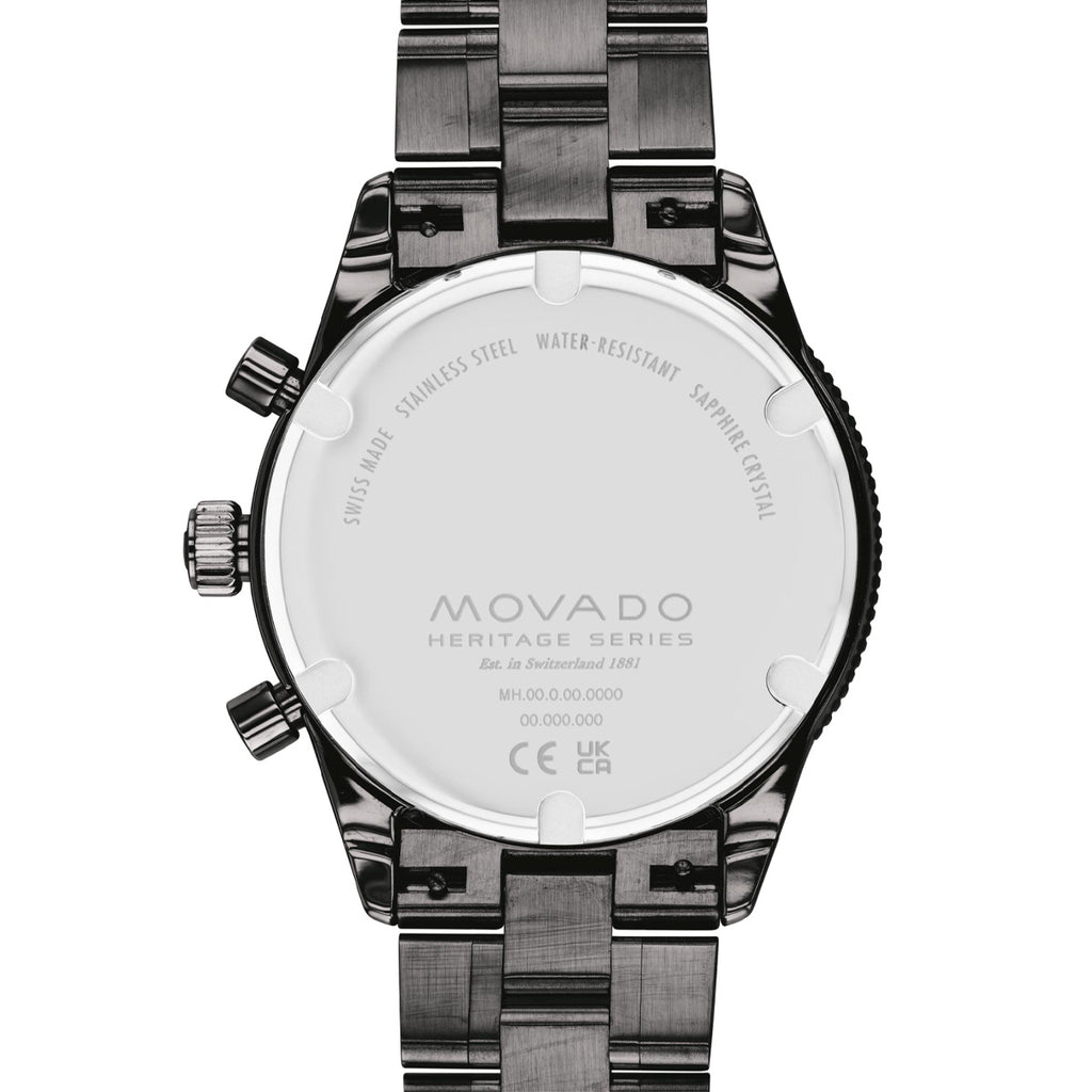 Movado - Heritage Calendoplan 42 mm Chronograph Grey Steel - 3650102