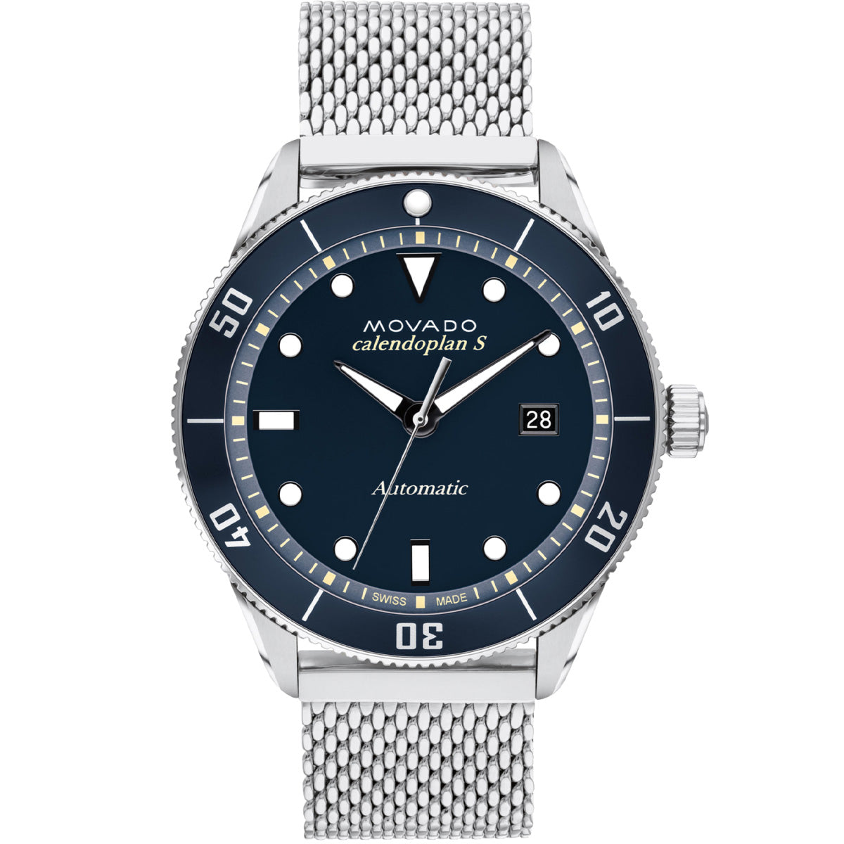 Movado - Heritage Calendoplan S Diver Automatic Blue Dial & Bezel
