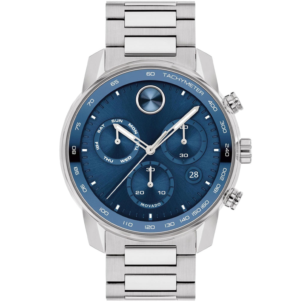 Movado - Bold Verso 44 mm Chronograph Blue Dial & Bezel Steel - 3600740