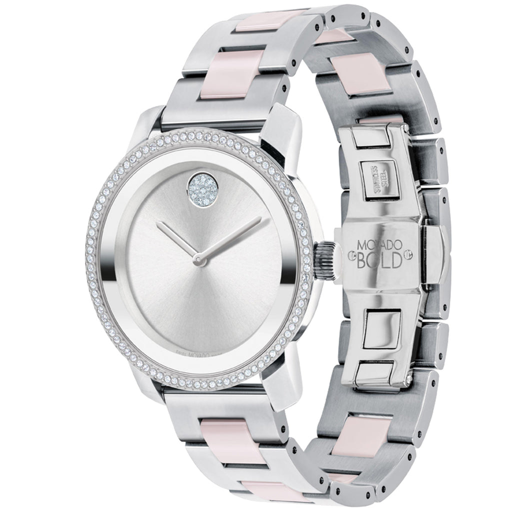 Movado - Bold Ceramic Pink Gold Steel Case & Crystal Dial - 3600784