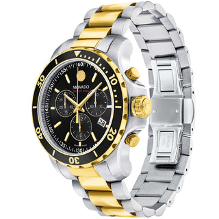 Movado - 800 Series 42 mm Two-Tone Case & Bracelet Black Dial - 2600146