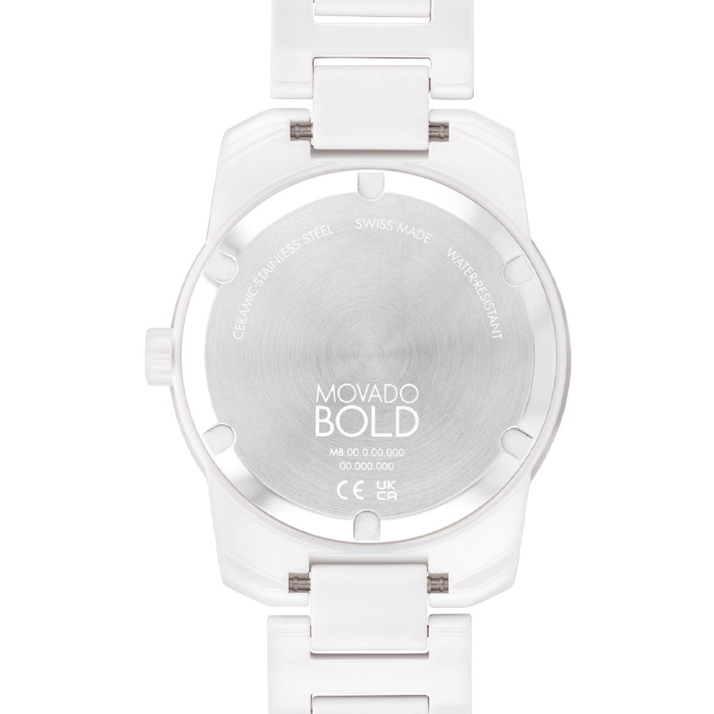 Movado - Bold Verso 42 mm White Ceramic Case & Bracelet - 3600900