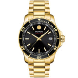 Movado - 800 Series 40 mm Yellow Gold PVD Case Black Dial - 2600145