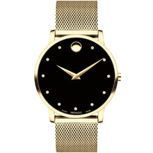 Load image into Gallery viewer, Movado - Museum Classic 40 mm Diamond Dial Yellow Gold PVD Mesh Bracelet - 0607512