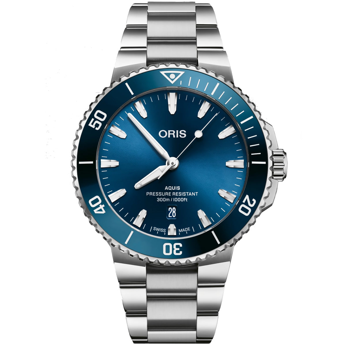 Oris Aquis mm Blue Dial Stainless Steel