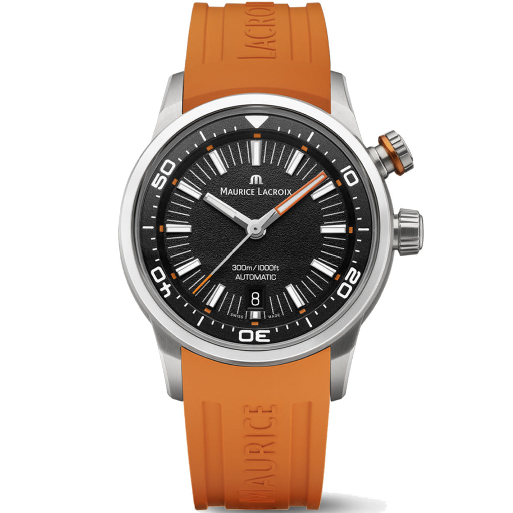 Maurice Lacroix - Points S Diver Orange & Black Straps - PT6248-SS00L-330-J