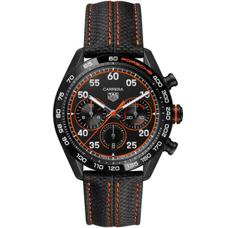 TAG Heuer - Carrera 44 mm X Porsche Orange Racing Chronograph - CBN2A1M.FC6526
