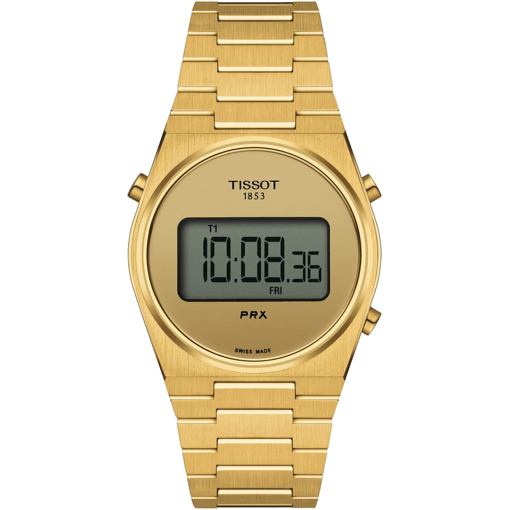 Tissot - PRX Digital 35 mm Gold PVD Plated - T1372633302000