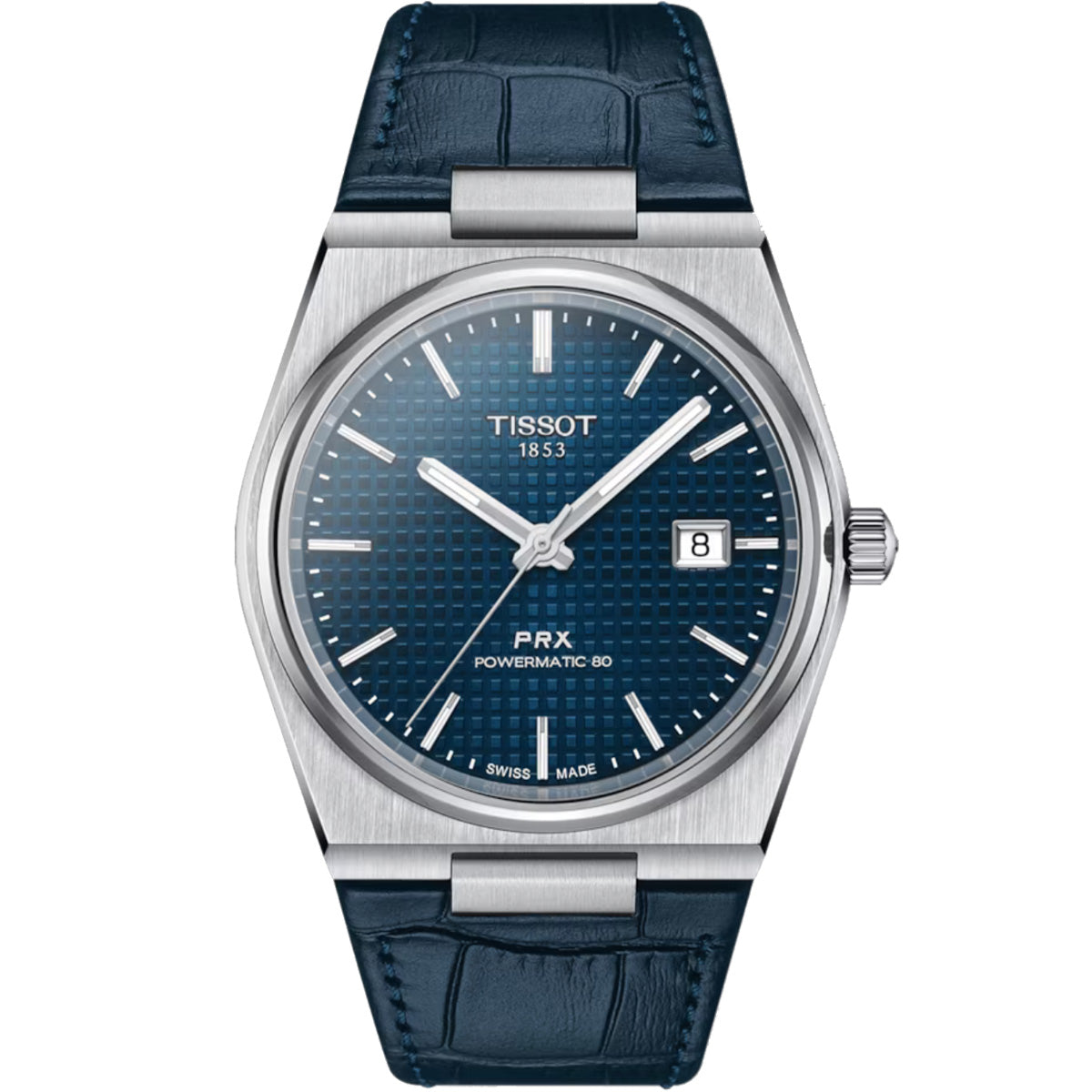 Tissot Prx 40 mm Automatic Powermatic 80 Blue Waffle Dial