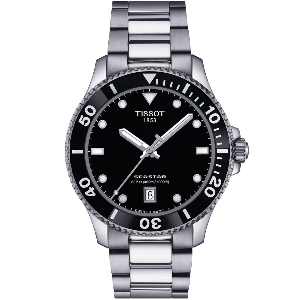 Tissot - Seastar 1000 Diver 40 mm Black Bezel & Dial - T1204101105100