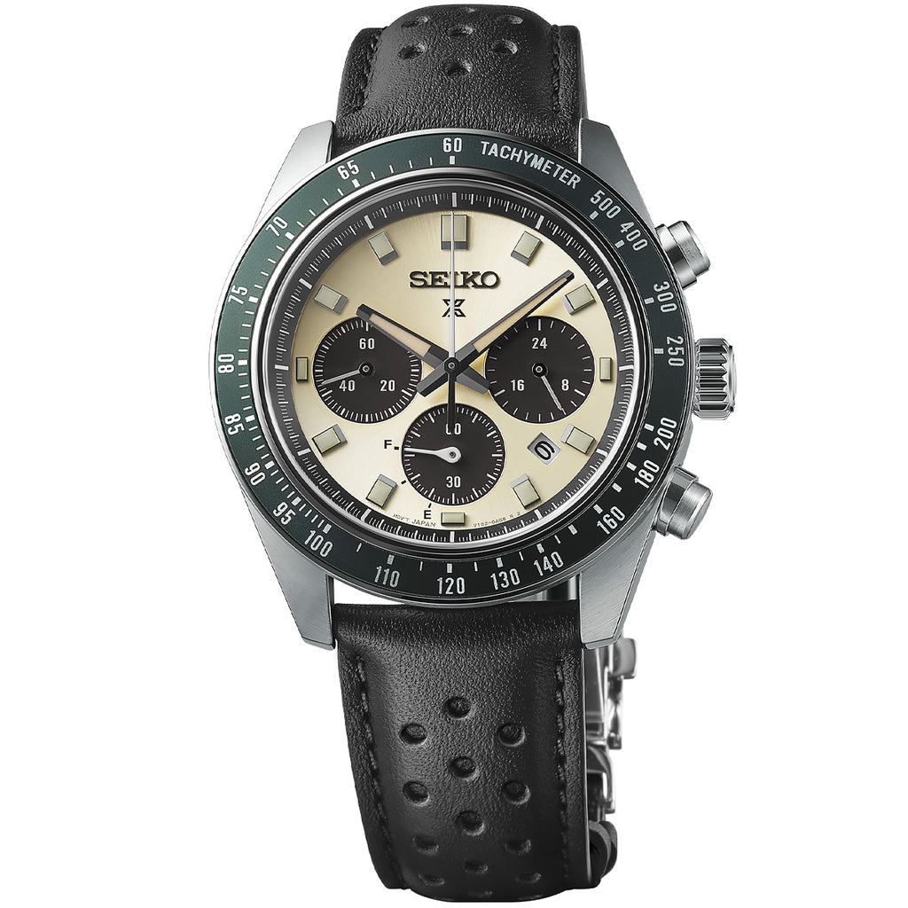 Seiko - Prospex Speedtimer Solar Chronograph Green Bezel - SSC943