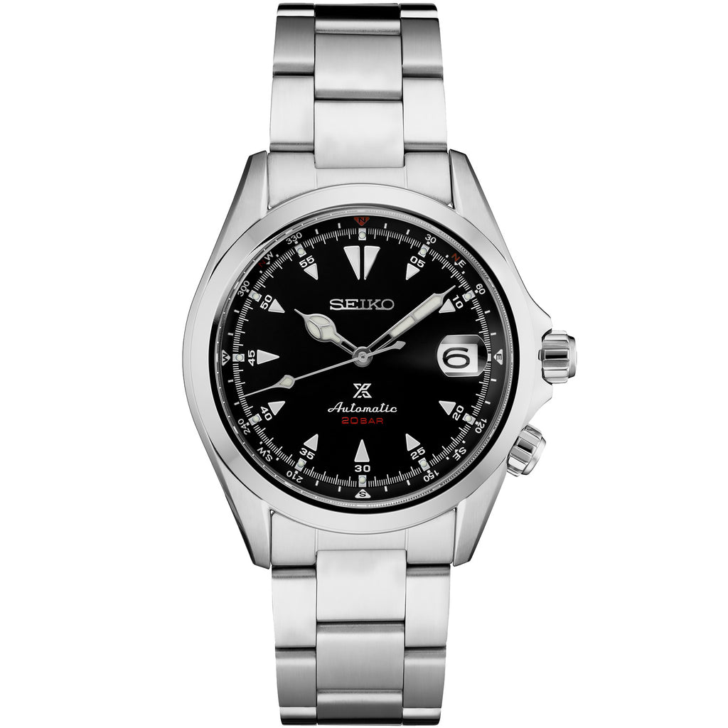 Seiko - Alpinist 1959 Vintage Black Dial Steel Bracelet - SPB117