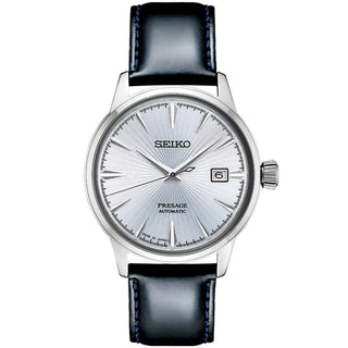 Seiko - Presage Cocktail Time Light Blue Dial Leather Strap - SRPB43