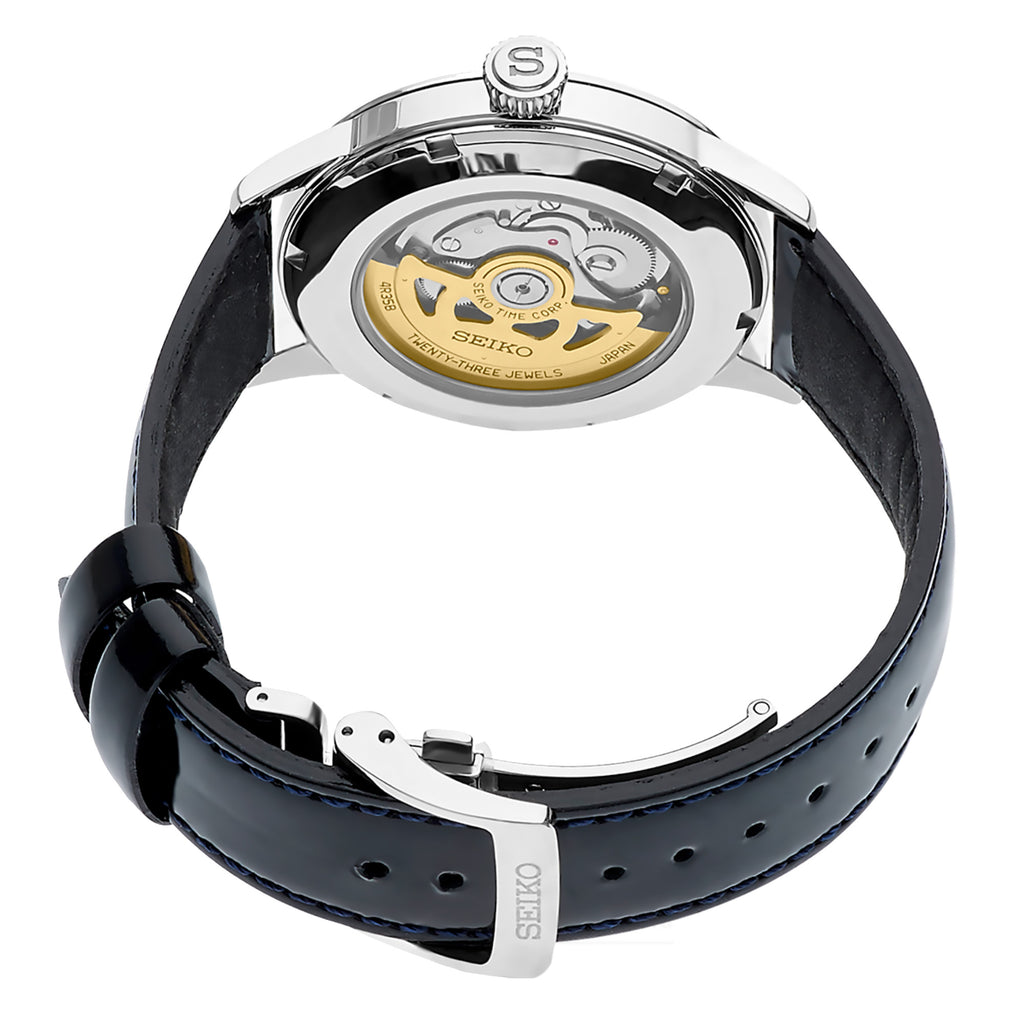 Seiko - Presage Cocktail Time Light Blue Dial Leather Strap - SRPB43