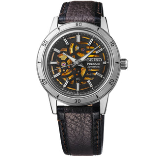 Seiko - Presage Style60's Black Skeleton Dial Automatic - SSA461