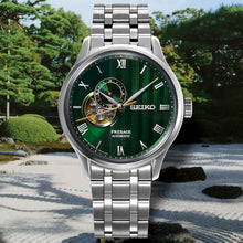 Load image into Gallery viewer, Seiko - Presage Green Dial Open Heart Inspired by Japanese Gardens - SSA463
