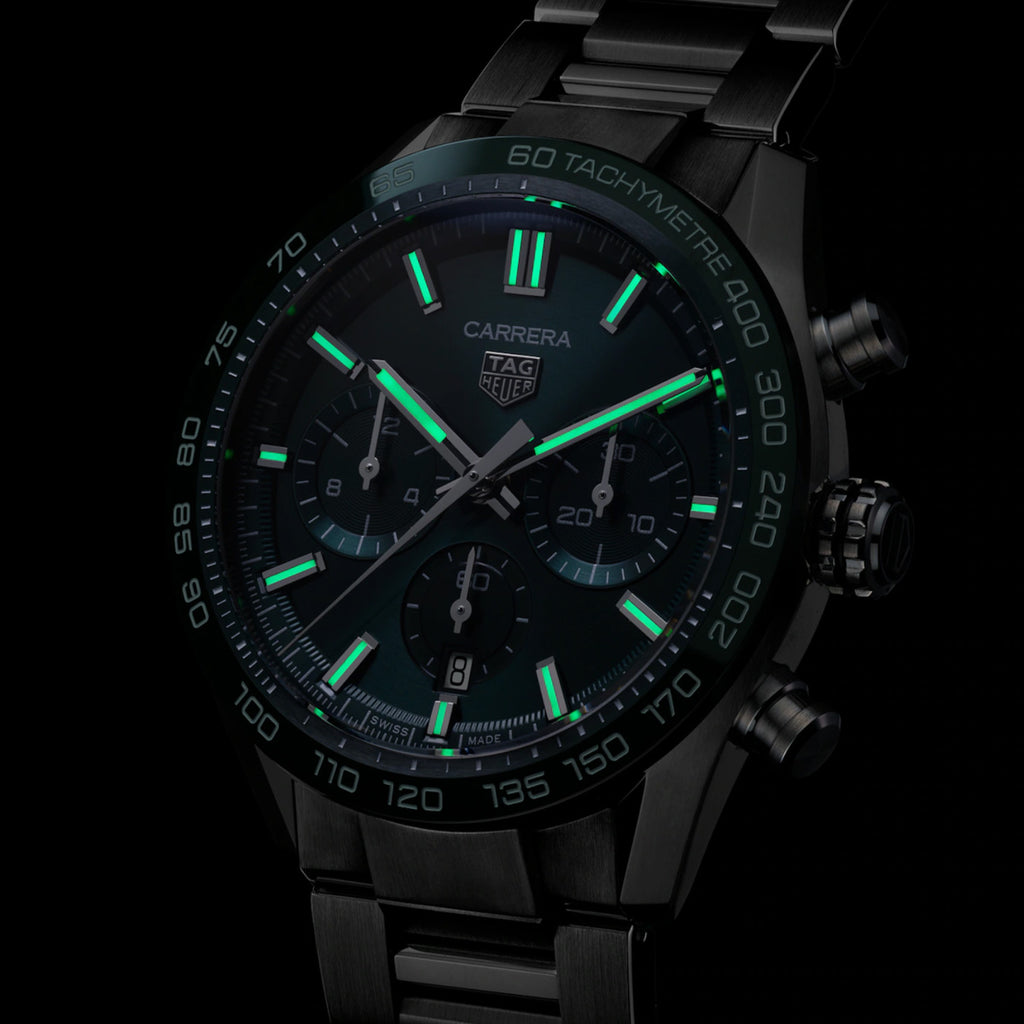 Tag Heuer - Carrera 44 mm Automatic Chronograph Green Dial & Bezel - CBN2A1N.BA0643