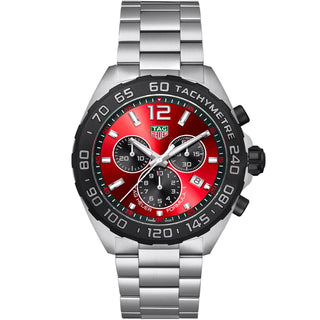 TAG Heuer - Formula 1 Chronograph 43 mm Red Dial Steel Bracelet - CAZ101AN.BA0842