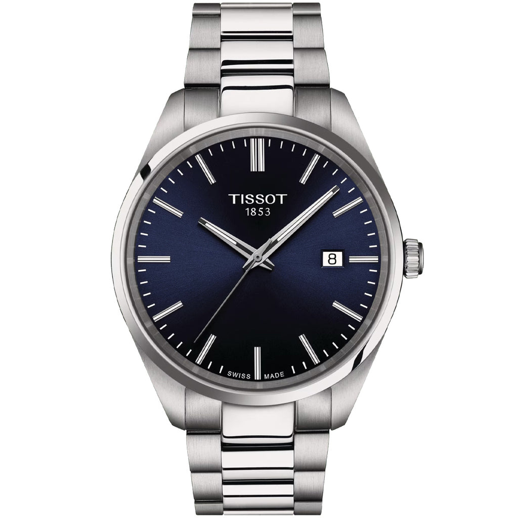 Tissot - PR 100 Quartz Blue Dial Date Stainless Bracelet - T1504101104100