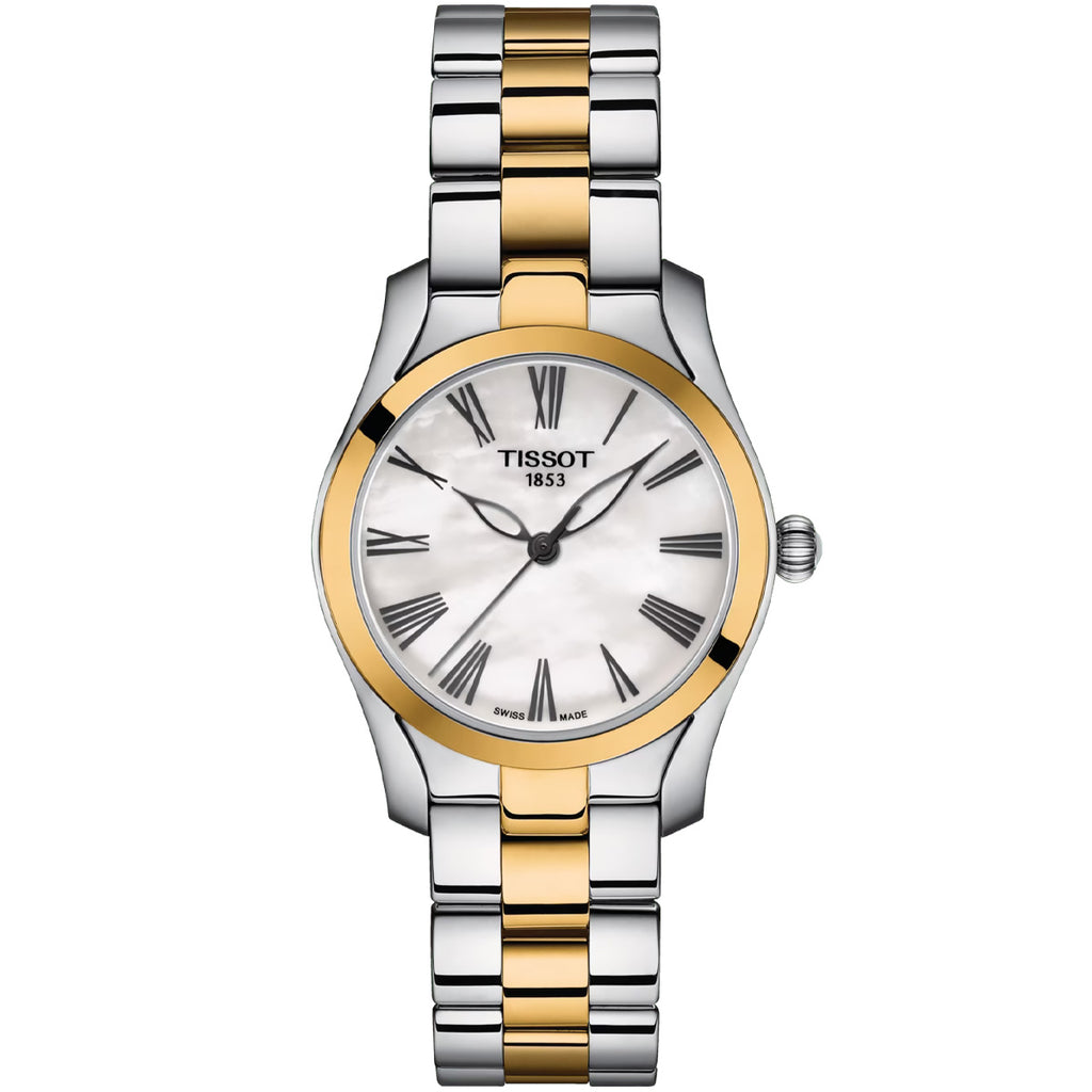 Tissot - T-Wave 30 mm Mother of Pearl Dial Two Tone Ladies - T1122102211300