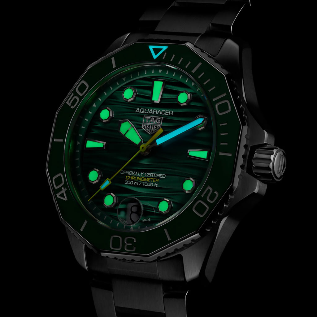 TAG Heuer - Aquaracer 42 mm 300 Chronometer Diver Green Bracelet - WBP5116.BA0013