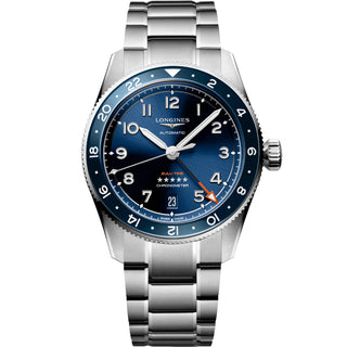 Longines - Spirit Zulu Time GMT 39 mm Blue Dial Bracelet - L38024936