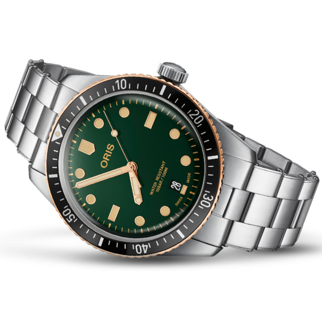 Oris - Divers Sixty-Five 40 mm Green Dial Bronze Bezel Automatic - 0173377074357-0782018