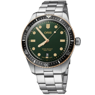 Oris - Divers Sixty-Five 40 mm Green Dial Bronze Bezel Automatic - 0173377074357-0782018