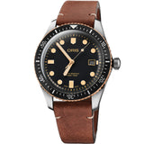 Oris - Divers Sixty-Five 42 mm Bronze Bezel Stainless Leather - 0173377204354-0752145