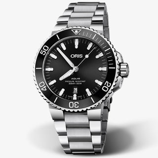 Oris - Aquis 43.5 mm Black Dial & Ceramic Bezel Bracelet - 0173377304134-0782405PEB