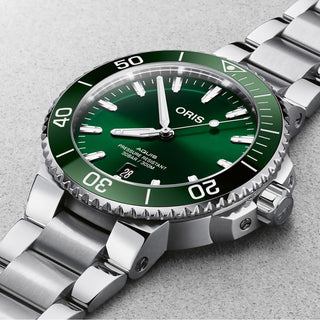 Oris - Aquis 41.5 mm Green Dial & Ceramic Bezel Stainless - 0173377664157-0782205PEB