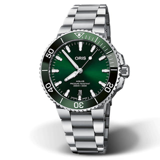 Oris - Aquis 41.5 mm Green Dial & Ceramic Bezel Stainless - 0173377664157-0782205PEB