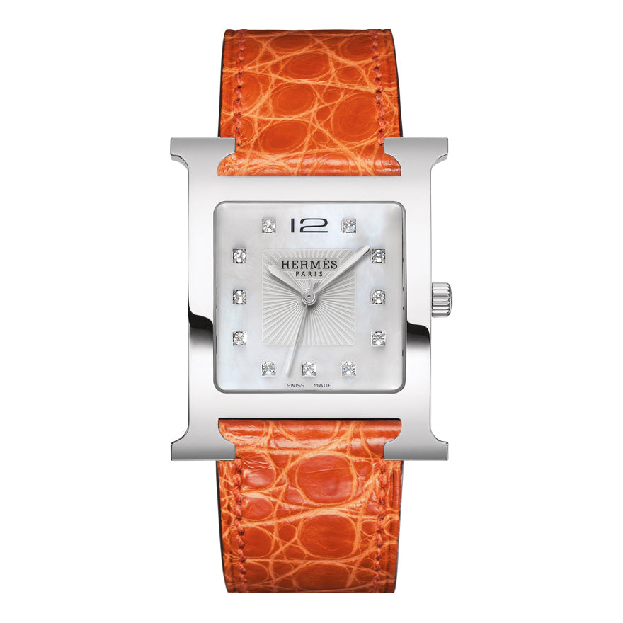 Hermes - Heure "H" Mother of Pearl Diamond Dial - 036840WW00