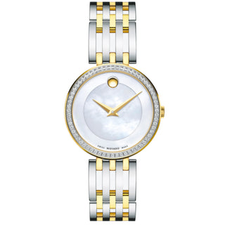 Movado - Esperanza Yellow Gold PVD Diamond Bezel Mother of Pearl Dial - 0607085