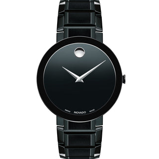 Movado - Sapphire 39 mm Museum Dial Black PVD Bezel-Free - 0607179