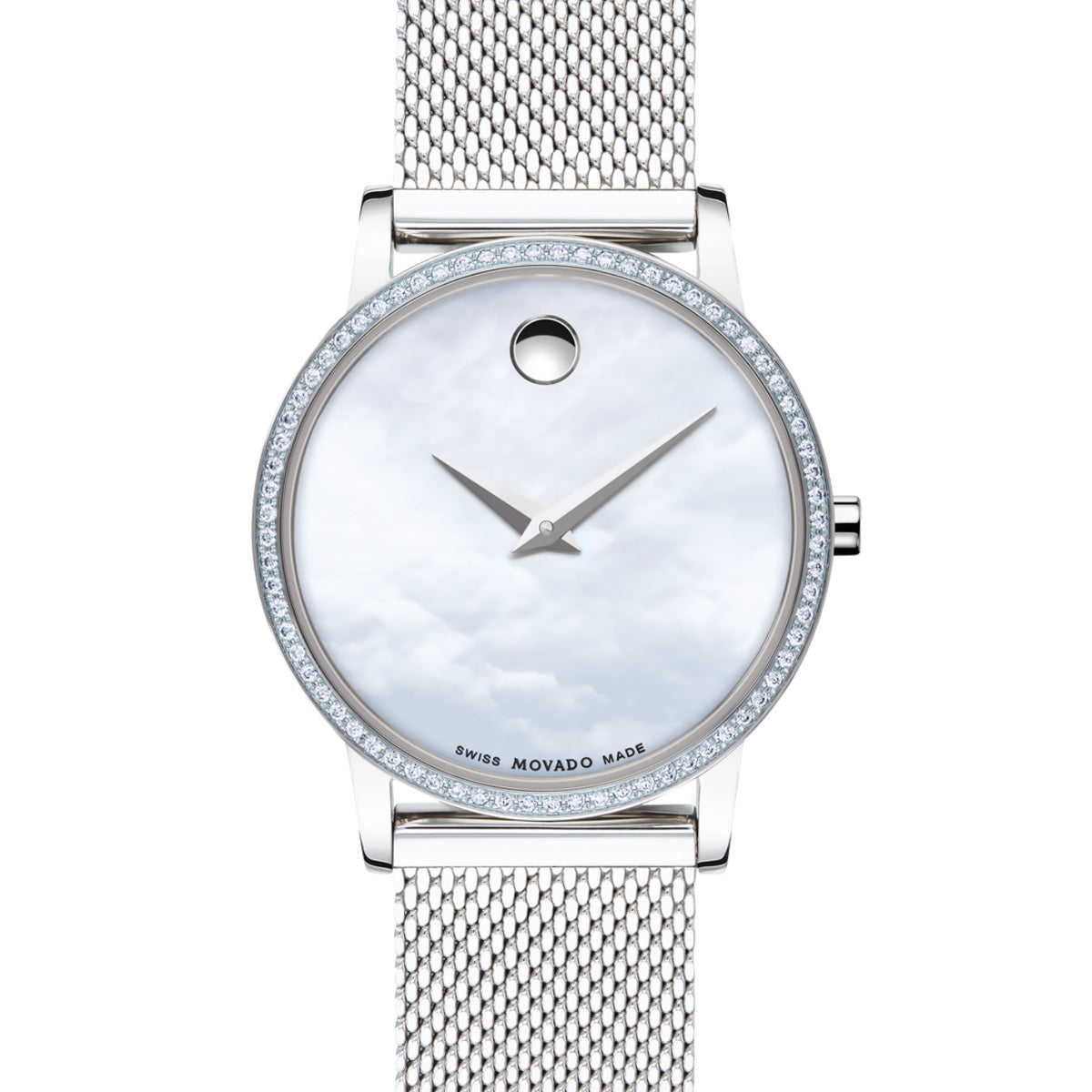 Movado - Museum Classic Diamond Bezel Mother of Pearl Dial