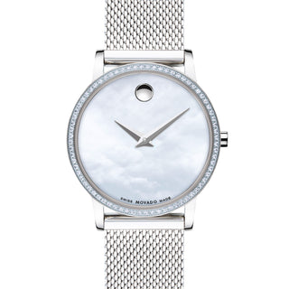 Movado - Museum Classic Diamond Bezel Mother of Pearl Dial - 0607306