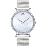 Movado - Museum Classic Diamond Bezel Mother of Pearl Dial - 0607306