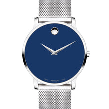 Load image into Gallery viewer, Movado - Museum Classic 40 mm Blue Dial Stainless Mesh Bracelet - 0607349