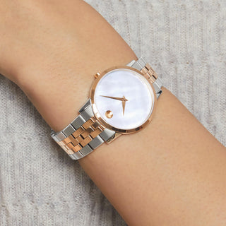 Movado - Museum Classic 33 mm Mother of Pearl Dial Two-Tone Rose Gold - 0607629