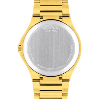 Movado - SE 41 mm Yellow Gold PVD Case Link Bracelet Date - 0607707